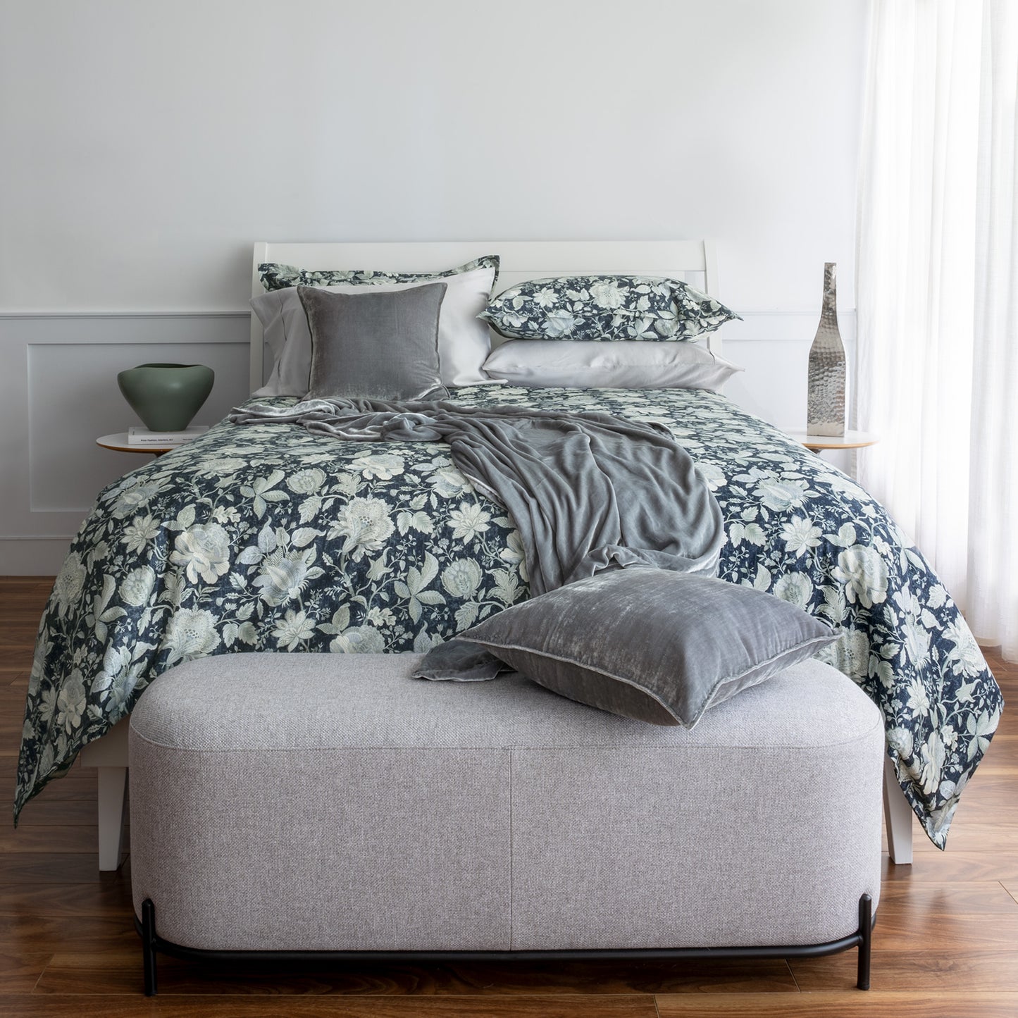 Somerset Printed Sateen Duvet Covers & Shams